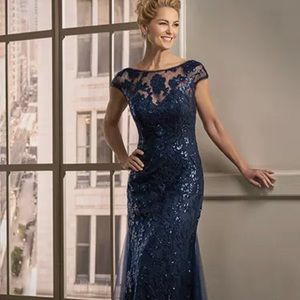 Jade Couture Formal Elegant Dress